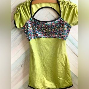 Custom made dance wear.  Spandex one piece